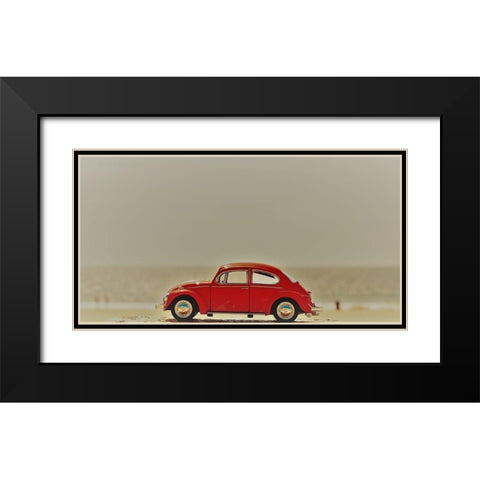 Red Car Black Modern Wood Framed Art Print with Double Matting by Singleton, Ashley