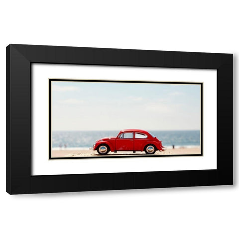 Red Car II Black Modern Wood Framed Art Print with Double Matting by Singleton, Ashley