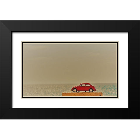 Red Car III Black Modern Wood Framed Art Print with Double Matting by Singleton, Ashley