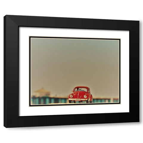 Red Car V Black Modern Wood Framed Art Print with Double Matting by Singleton, Ashley