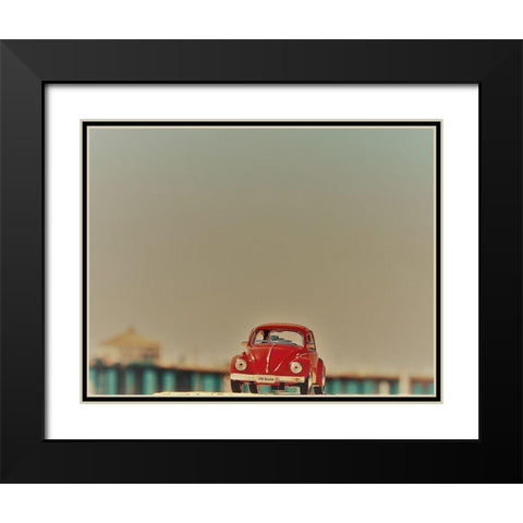 Red Car V Black Modern Wood Framed Art Print with Double Matting by Singleton, Ashley