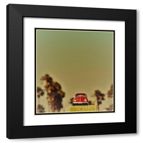 Red Car VII Black Modern Wood Framed Art Print with Double Matting by Singleton, Ashley