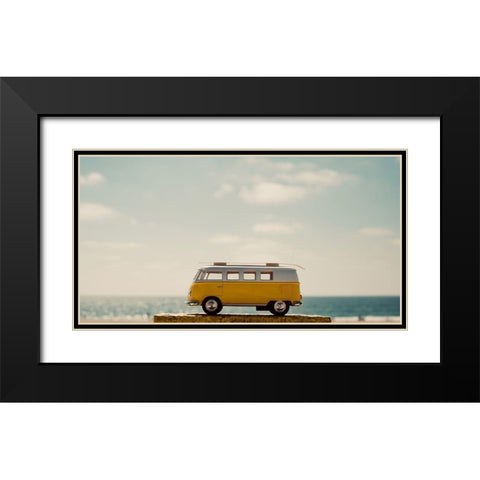 Yellow Bus II Black Modern Wood Framed Art Print with Double Matting by Singleton, Ashley