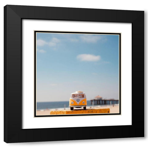 Yellow Bus III Black Modern Wood Framed Art Print with Double Matting by Singleton, Ashley