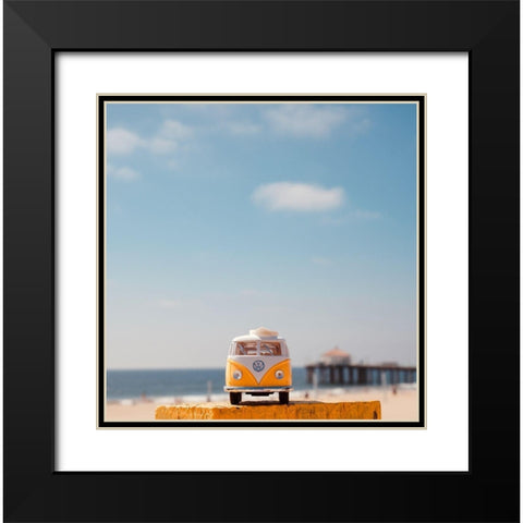 Yellow Bus III Black Modern Wood Framed Art Print with Double Matting by Singleton, Ashley