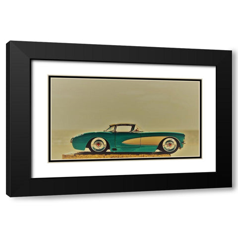 Blue Car II Black Modern Wood Framed Art Print with Double Matting by Singleton, Ashley