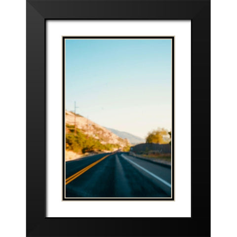 Blur Black Modern Wood Framed Art Print with Double Matting by Singleton, Ashley