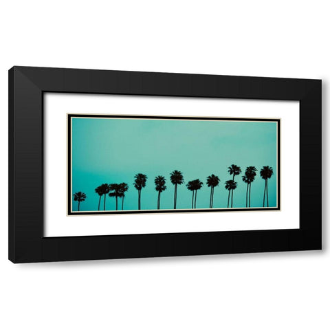 Palms in Color Black Modern Wood Framed Art Print with Double Matting by Singleton, Ashley