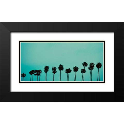 Palms in Color Black Modern Wood Framed Art Print with Double Matting by Singleton, Ashley
