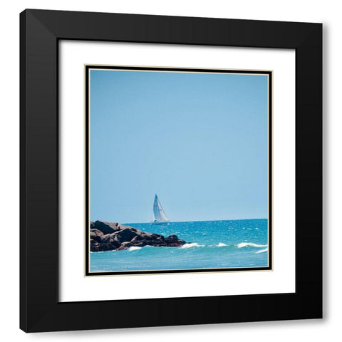 Hello Sailor Black Modern Wood Framed Art Print with Double Matting by Singleton, Ashley