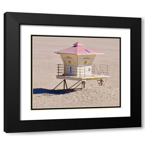 Pink Roof Black Modern Wood Framed Art Print with Double Matting by Singleton, Ashley