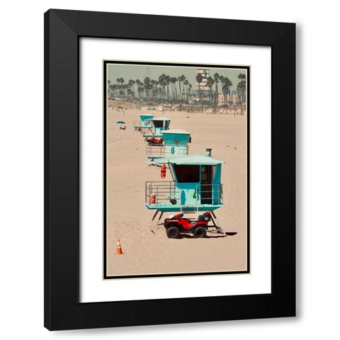Towers Black Modern Wood Framed Art Print with Double Matting by Singleton, Ashley