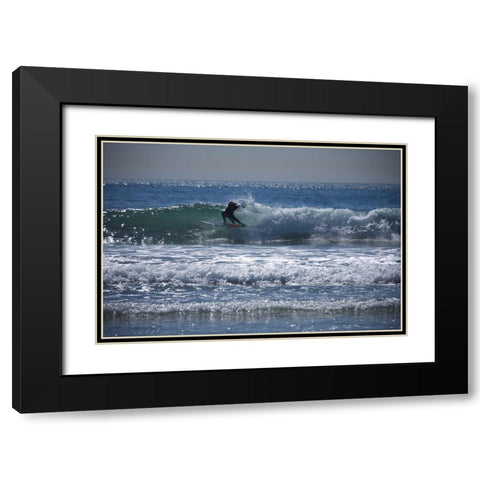 Surfer Buds Black Modern Wood Framed Art Print with Double Matting by Singleton, Ashley