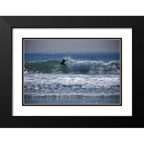 Surfer Buds Black Modern Wood Framed Art Print with Double Matting by Singleton, Ashley