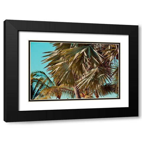 Leaves Black Modern Wood Framed Art Print with Double Matting by Singleton, Ashley