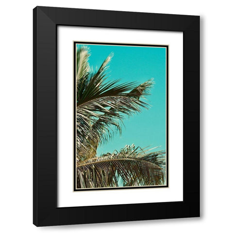 Leaves II Black Modern Wood Framed Art Print with Double Matting by Singleton, Ashley