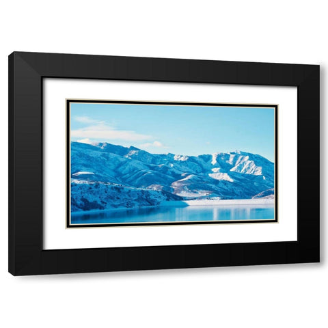 Winter Lake II Black Modern Wood Framed Art Print with Double Matting by Singleton, Ashley