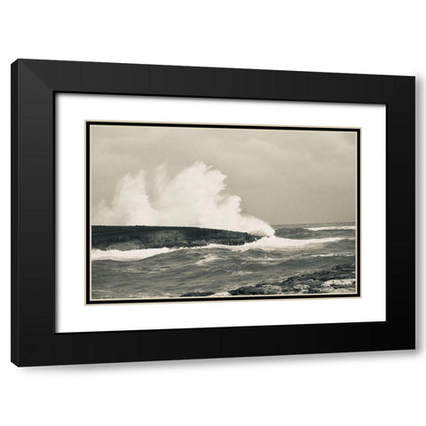Splash Zone II Black Modern Wood Framed Art Print with Double Matting by Singleton, Ashley