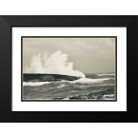 Splash Zone II Black Modern Wood Framed Art Print with Double Matting by Singleton, Ashley