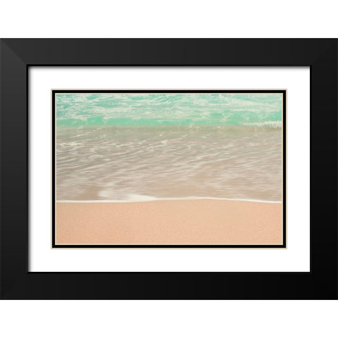 Sea Green Black Modern Wood Framed Art Print with Double Matting by Singleton, Ashley