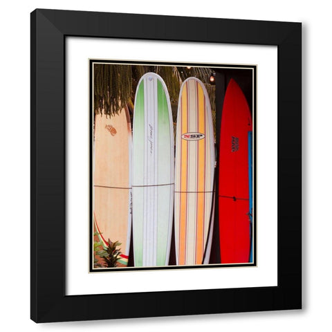 Surf Boards II Black Modern Wood Framed Art Print with Double Matting by Singleton, Ashley