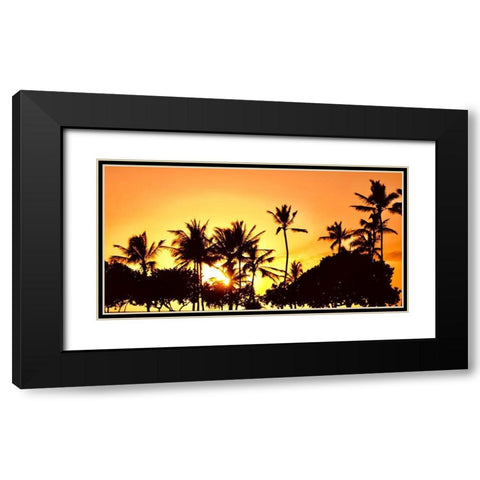 Palms at Sunset III Black Modern Wood Framed Art Print with Double Matting by Singleton, Ashley