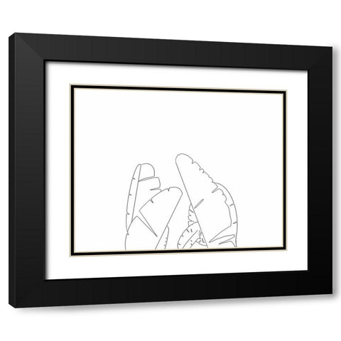 Palms Black Modern Wood Framed Art Print with Double Matting by Singleton, Ashley