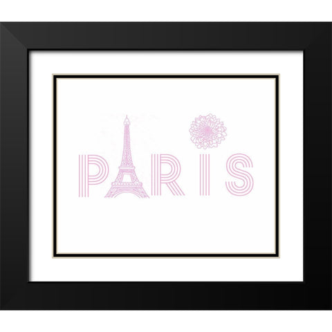 Paris Black Modern Wood Framed Art Print with Double Matting by Singleton, Ashley
