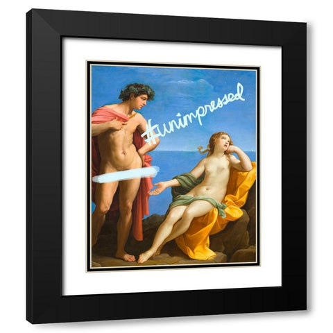 Unimpressed Black Modern Wood Framed Art Print with Double Matting by Singleton, Ashley