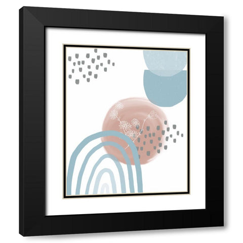 Abstract II Black Modern Wood Framed Art Print with Double Matting by Singleton, Ashley