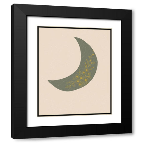 Moon Black Modern Wood Framed Art Print with Double Matting by Singleton, Ashley