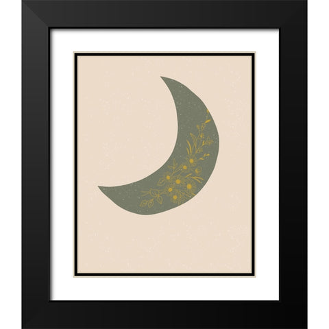 Moon Black Modern Wood Framed Art Print with Double Matting by Singleton, Ashley