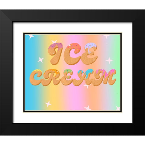 Ice Cream II Black Modern Wood Framed Art Print with Double Matting by Singleton, Ashley