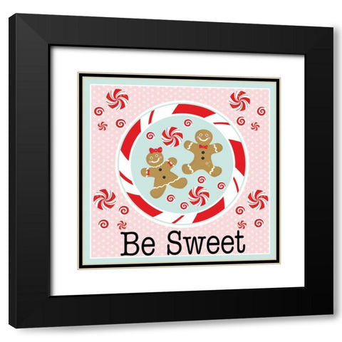 Be Sweet VI Black Modern Wood Framed Art Print with Double Matting by ND Art and Design