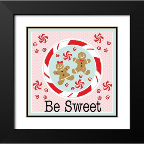 Be Sweet VI Black Modern Wood Framed Art Print with Double Matting by ND Art and Design