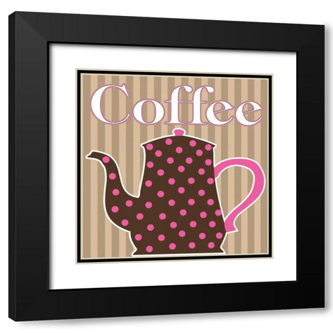 Cafe Au Lait Cocoa Punch VI Black Modern Wood Framed Art Print with Double Matting by ND Art and Design