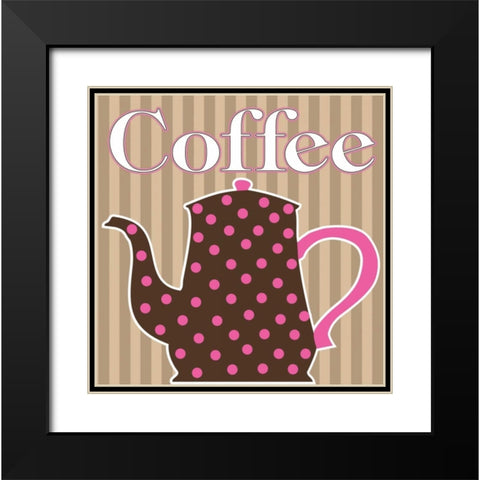 Cafe Au Lait Cocoa Punch VI Black Modern Wood Framed Art Print with Double Matting by ND Art and Design
