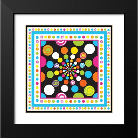 Candy Craze X Black Modern Wood Framed Art Print with Double Matting by ND Art and Design