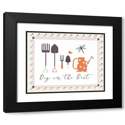 Garden I Black Modern Wood Framed Art Print with Double Matting by ND Art and Design
