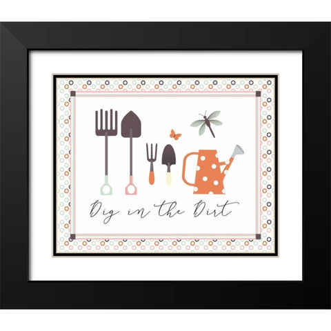 Garden I Black Modern Wood Framed Art Print with Double Matting by ND Art and Design