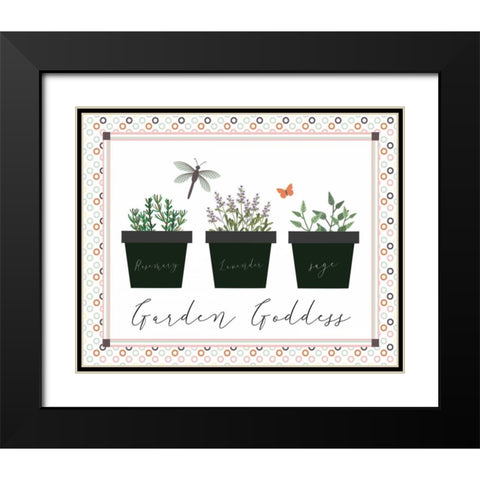 Garden II Black Modern Wood Framed Art Print with Double Matting by ND Art and Design