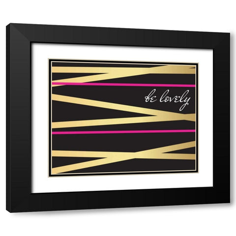 Trendy I Black Modern Wood Framed Art Print with Double Matting by ND Art and Design