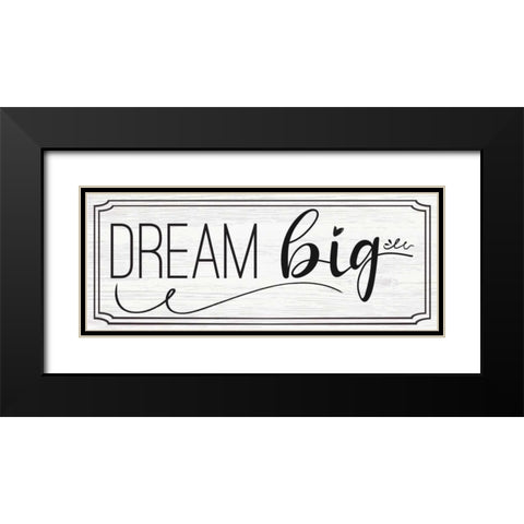 Words II Black Modern Wood Framed Art Print with Double Matting by ND Art and Design