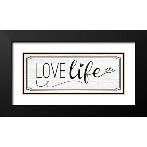 Words III Black Modern Wood Framed Art Print with Double Matting by ND Art and Design