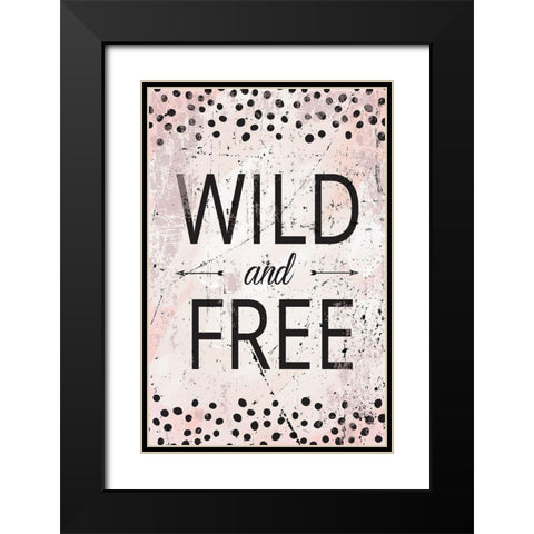 Wild and Free Black Modern Wood Framed Art Print with Double Matting by ND Art