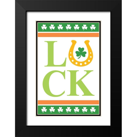 Luck Black Modern Wood Framed Art Print with Double Matting by ND Art