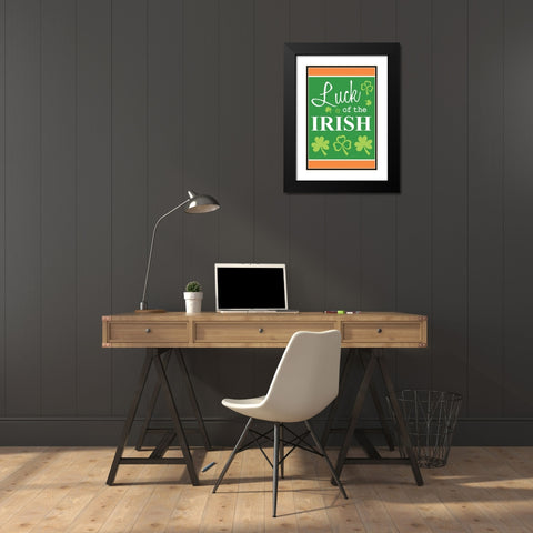 Luck of the Irish Black Modern Wood Framed Art Print with Double Matting by ND Art