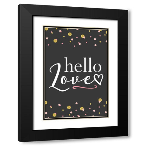 Wedding II Black Modern Wood Framed Art Print with Double Matting by ND Art