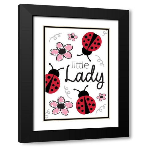 Little Lady Black Modern Wood Framed Art Print with Double Matting by ND Art