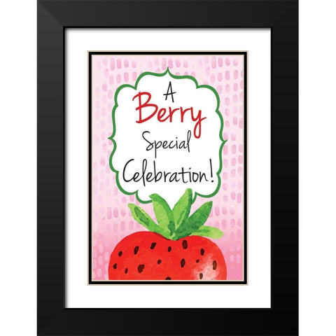 Berry Special Black Modern Wood Framed Art Print with Double Matting by ND Art